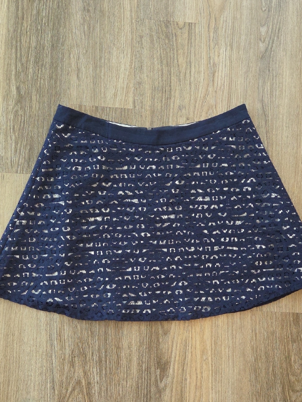 Women's Navy Lace A-Line Skirt Size 14